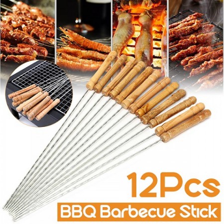 12 Pieces Barbecue Grill Sticks Set 