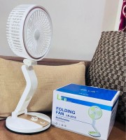 USB Rechargeable Folding Fan with LED Light (any color) - LR-2018