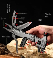 16 In 1 black multi purpose plier hammer camping hammer with multi tool pliers for outdoor survival camping