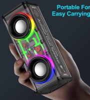 V8 Transparent RGB Light Bluetooth 5.3 Portable Wireless Speaker