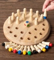 Wooden Memory Match Stick Chess Game Set Kids Family Board Games