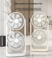 Double-Head High Wind Air Circulation Desktop Fan Portable Double-Layer Cooling Fan (SB-052 Desktop Fan)