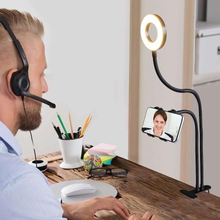 Cell Phone Holder with LED Light