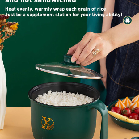 Double Layer Electric Cooker 1.5L Non-stick Pan Electric Cooking Machine Home 1-2 People Multifunction Hot Pot
