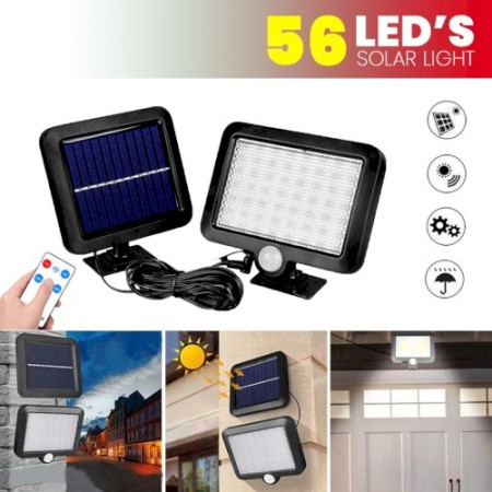56 LED Indoor Outdoor Solar Power Sensor Light