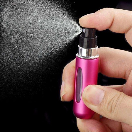 (2 Pcs) 5ml Portable Mini Aluminum Refillable Perfume Bottle
