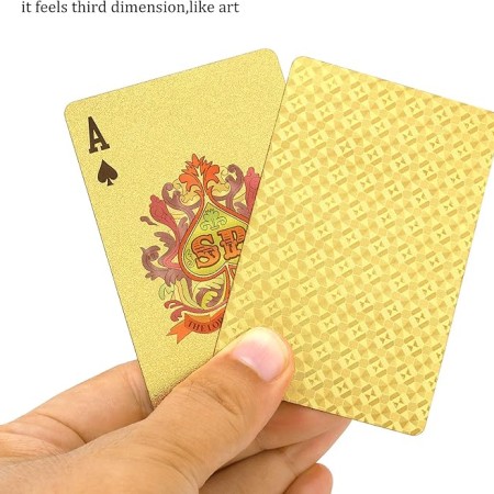 Waterproof Aluminum  Playing Cards-Gold