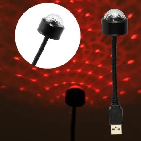 Romantic LED Car Roof Star Night Light Projector Atmosphere Galaxy Lamp USB Decorative Lamp Adjustable Car Interior Decor Light
