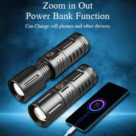 SUPER POWER TORCH LIGHT WITH POWER BANK