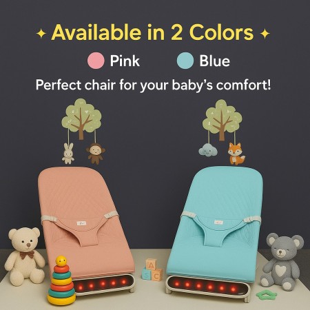 Premium Baby Swing & Rocker Chair with LED Lights and Built-in Speaker